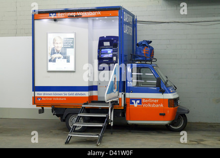 Berlin, Deutschland, mobile ATM Berliner Volksbank auf der Grünen Woche Stockfoto