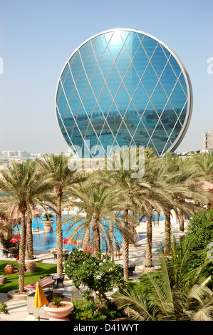 Das Luxushotel und Rundbau, Abu Dhabi, Vereinigte Arabische Emirate Stockfoto