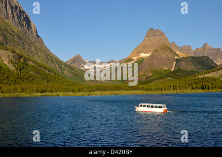 Tour Boot Swiftcurrent Lake Glacier Nationalpark Montana MT USA Stockfoto