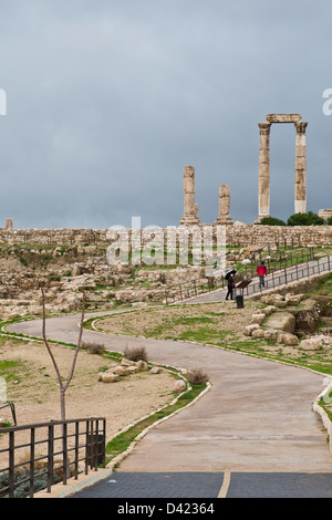 Herkules-Tempel in Zitadelle Amman Stockfoto