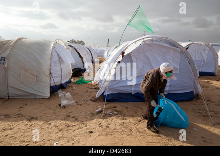 Ben Gardane, Tunesien, Shousha Camp im Flüchtlingslager Stockfoto