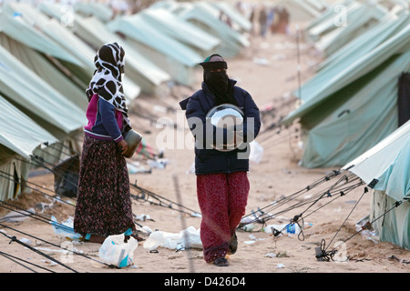 Ben Gardane, Tunesien, Flüchtlinge im Flüchtlingslager Shousha Stockfoto