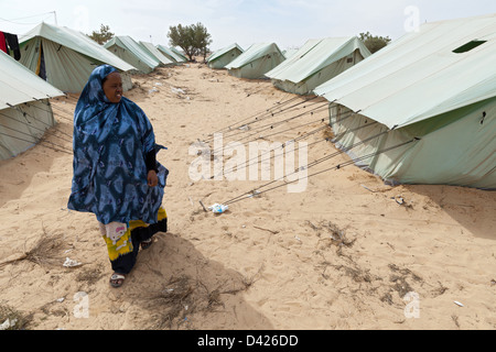 Ben Gardane, Tunesien, Flüchtlinge im Flüchtlingslager Shousha Stockfoto