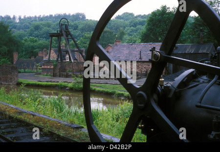 Blick auf das Bergwerk Blists Hill viktorianischen Stadt Ironbridge Gorge Museum Telford UK Stockfoto