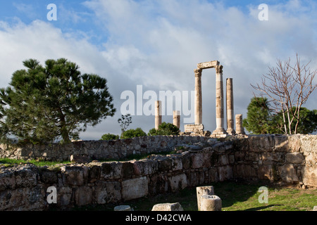 Herkules-Tempel in Zitadelle Amman Stockfoto