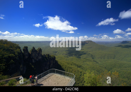Katoomba, Australien, Blick vom Spooners Lookout auf die Blue Mountains National Park Stockfoto