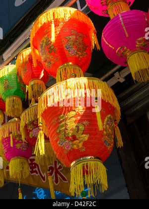 Chinesische Laternen Display, Chinatown, NYC Stockfoto