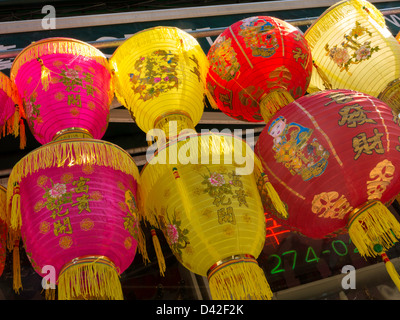 Chinesische Laternen Display, Chinatown, NYC Stockfoto