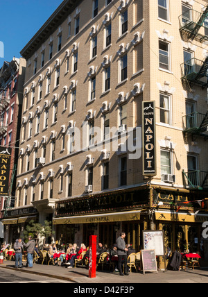 Cafe Napoli, Mulberry Street, Little Italy, New York Stockfoto