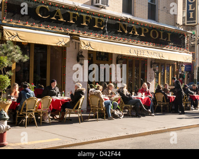 Cafe Napoli, Mulberry Street, Little Italy, New York Stockfoto