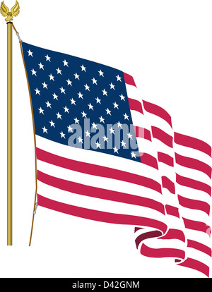 Flagge der Vereinigten Staaten von Amerika Stockfoto