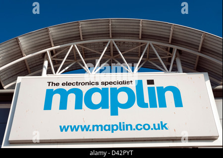 Maplin Shop in Hereford, Großbritannien. Stockfoto