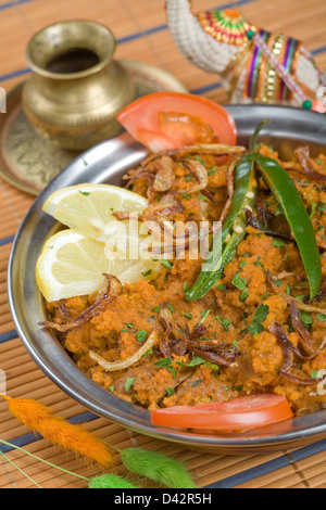 Indisches Essen Fleischcurry Madras Stockfoto