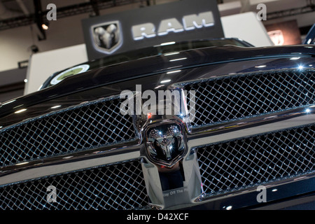 Ein Dodge Ram Pick-up-Truck auf dem Display an der 2013 Automesse in Washington, DC. Stockfoto