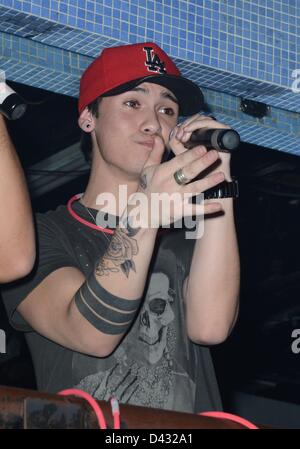 New York, USA. 2. März 2013. Anthony Ladao innen für Midnight Red Konzert im SPLASH, Splash Bar, New York, NY 2. März 2013. Foto von: Derek Sturm/Everett Collection/Alamy Live-Nachrichten Stockfoto