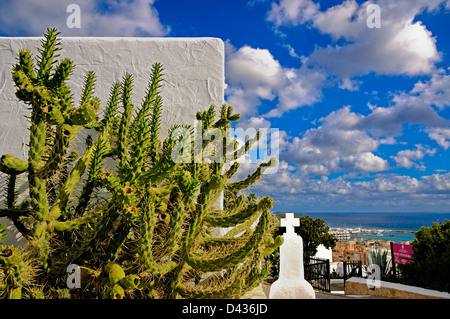 Kirche Santa Eulalia del Río. Ibiza, Balearen, Spanien Stockfoto