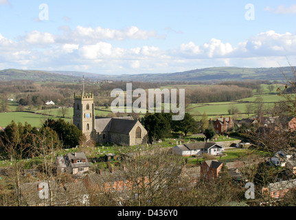 östlich von Schloss Montgomery Powys Wales UK anzeigen Stockfoto