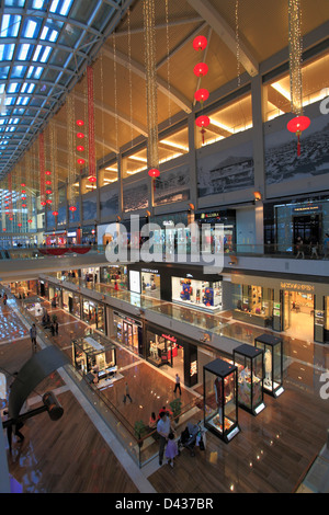 Singapur, The Shoppes at Marina Bay Sands, Einkaufszentrum, Stockfoto