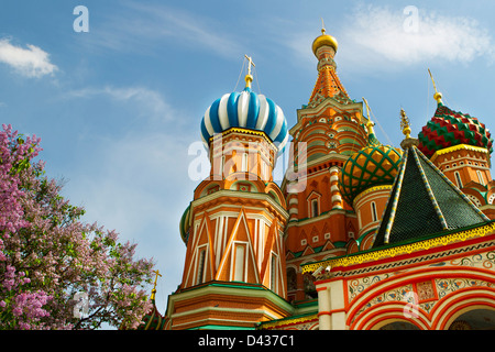 Basilius Kathedrale auf dem Roten Platz in Moskau, Russland Stockfoto