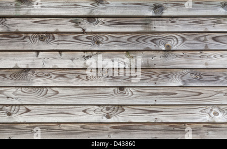 Ungefärbt verwitterten grau Holz Futter Bretter Stockfoto