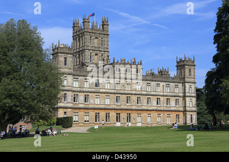 Highclere Castle, Heimat von Graf und Gräfin von Carnarvon und Drehort der Fernsehserie Downton Abbey in Berkshire, Großbritannien Stockfoto