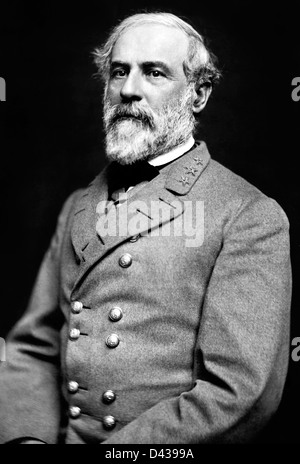 Porträt der konföderierten General Robert E. Lee nach Kapitulation in Appomattox Gerichtsgebäude 10. April 1863 in Appomattox, Virginia. , Offizier der Konföderierten Armee Datum 1863 Stockfoto