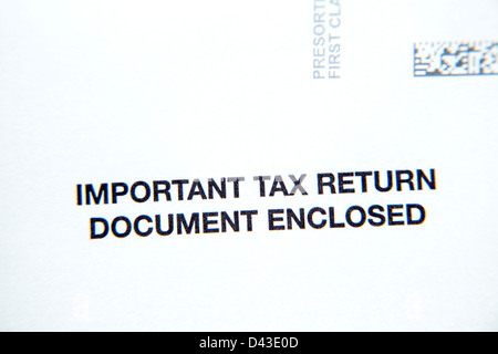 Steuer-Dokument Stockfoto