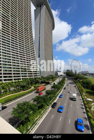 Singapur, East Coast Parkway, Marina Bay Sands Resort, Stockfoto