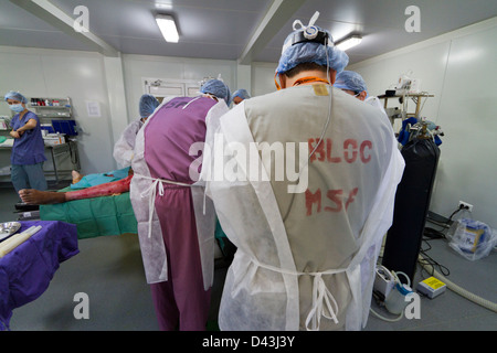 Einheit in Drouillard Krankenhaus MSF Port-au-Prince Haiti zu verbrennen Stockfoto