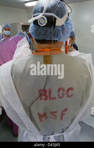 Einheit in Drouillard Krankenhaus MSF Port-au-Prince Haiti zu verbrennen Stockfoto