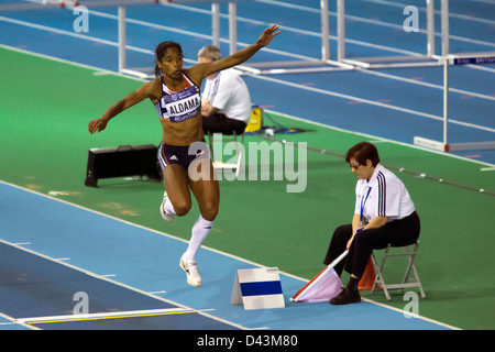 Yamile ALDAMA, Frauen Dreisprung, 2013 britischen Leichtathletik Studien in Europa (EIS) Sheffield, UK Stockfoto