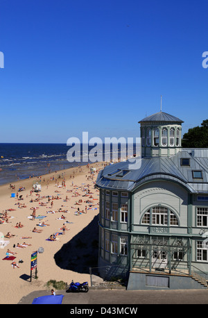 Art Nouveau Bath in Majori Strand, Ostsee, Jurmala, Riga, Lettland Stockfoto