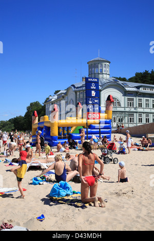 Altes Bad an Majori Strand, Jurmala, Ostsee, Riga, Lettland Stockfoto