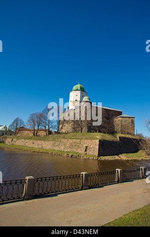 Alte antike historische Gebäude in Wyborg. Russland Stockfoto