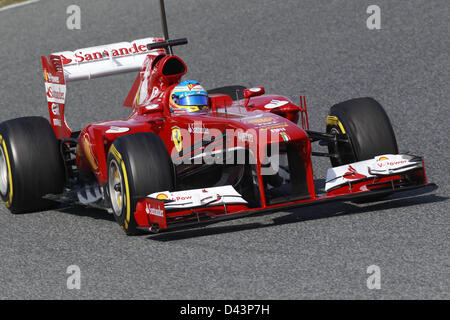 Motorsport: FIA Formel 1 Weltmeisterschaft 2013, Tests in Barcelona, Fernando Alonso (ESP, Scuderia Ferrari) Stockfoto