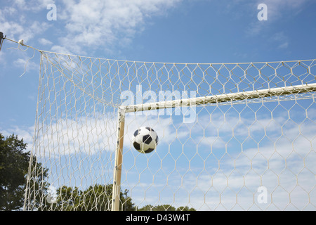 Fußball in Ziel, Cap Ferret, Gironde, Aquitanien, Frankreich Stockfoto