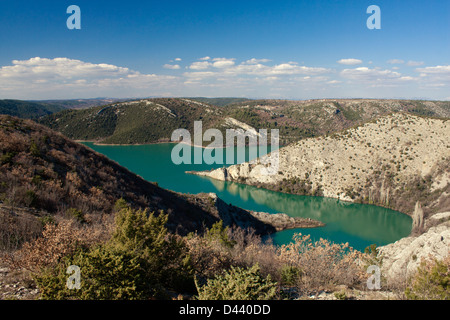 Fluss Krka Nationalpark, Blick vom Krnici belvedere Stockfoto