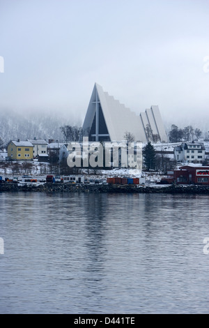 die arktische Kathedrale Tromsdalen Kirche Kirke Tromso Troms-Norwegen-Europa Stockfoto