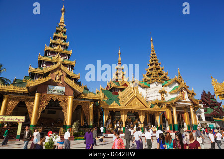 Yangon, Myanmar Shwedagon-Pagode Stockfoto