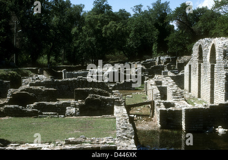 Archäologische Ruinen am historischen Ort von Butrint in Südalbanien. Stockfoto