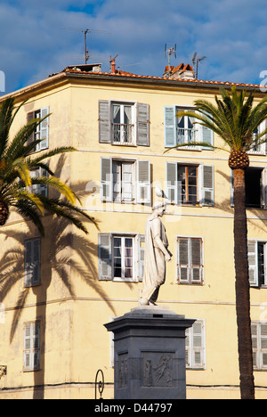 Napoleon-Statue in Piazza di Olmu, Ajaccio, Korsika, Frankreich, Europa Stockfoto