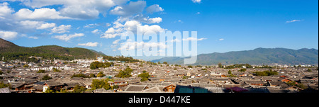 Lijiang Altstadt am Morgen, zum UNESCO-Weltkulturerbe in der Provinz Yunnan, China. Stockfoto