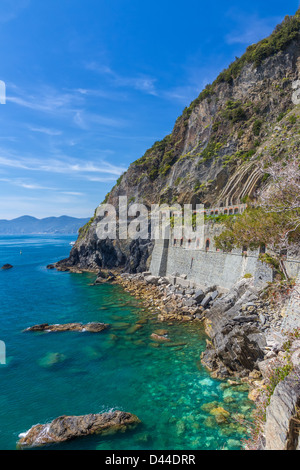 Küste der Cinqueterre mit per Amore, Italien Stockfoto