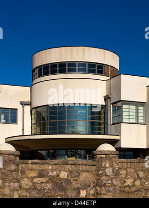 Condover House oder Villa Marina Llandudno North Wales UK ein Art-Deco-Gebäude entworfen, indem Harry Weedon 1936 jetzt ein privates Haus Stockfoto