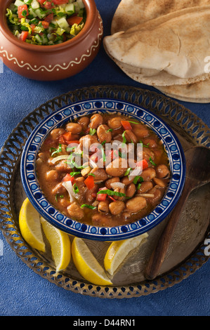 Ful Medames Fava Bohnen Gericht Nahost Stockfoto