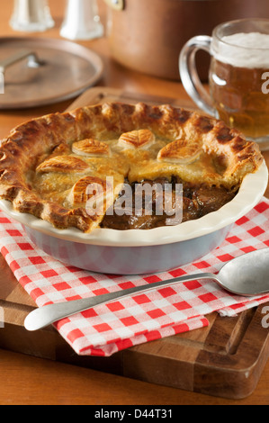 Steak und Ale pie Stockfoto