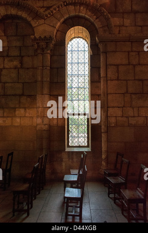 Die Klöster und Gärten im Fort Tryon Park in New York City. Stockfoto