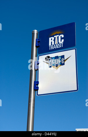 RTC Transit Schild Las Vegas Nevada, USA Stockfoto