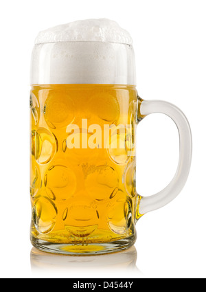 ein Glas frisches Bier Stockfoto