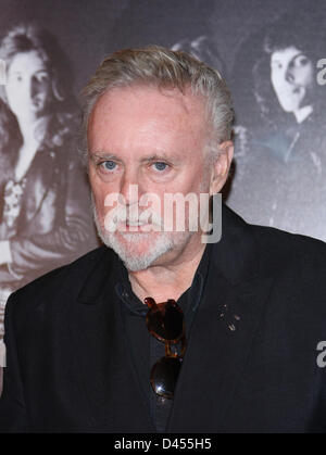 ROGER TAYLOR PRS für Musik ehrt Königin mit einem HERITAGE AWARD IMPERIAL COLLEGE LONDON UK 5. März 2013 Stockfoto